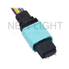 MTP Female To LC MPO MTP Cable 8 - STRAND OM3 50µM PLENUM 18'' 2mm Breakout