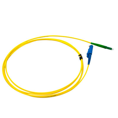 Buy Yellow Cable Single-Mode E2000 To LC APC G657A2 Optical Fiber Patch Cord for FTTH and Telecommunications online manufacture