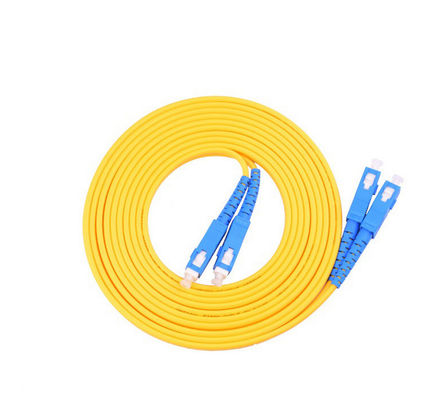Buy Blue Duplex Fiber Optic Patch Cord SC UPC Single Mode 1310nm with G652D Cable and ≤0.3dB Insertion Loss online manufacture