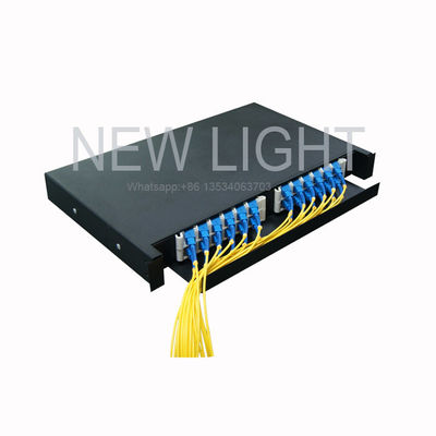 buy 19''/23'' Rack Mount Slidable Drawer Fiber Optic Patch Panel with 12/24 Core for Easy Cable Management online manufacture