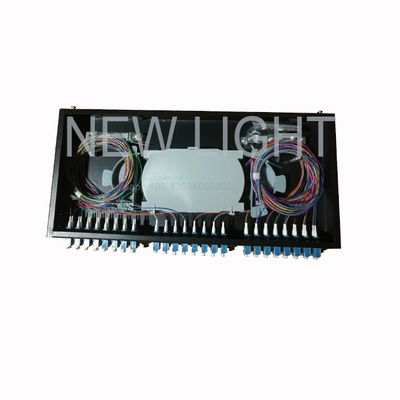 buy 1U Rack Mounted 48 Port LC Fiber Optic Patch Panel for OM3/OM4 Multimode Fiber Management online manufacture
