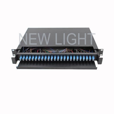 Buy 1U Wall Mount Fiber Optic Patch Panel with OM3/OM4 Multimode Support and 12 Fiber Splicing Unit online manufacture