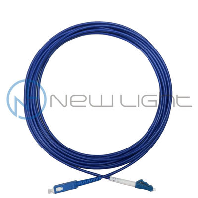buy SC APC to LC Anti-Rat Metal Steel Fiber Optic Patch Cord with G652D Core Armored Cable online manufacture