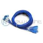 4F Single Mode 9/125um Fan Out 1 Meter Armoured Fiber Optic Patch Cord