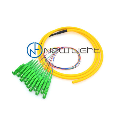 Buy 0.9mm 12 Colors Fiber Optic Pigtail SC E2000 FC ST Connector online manufacture