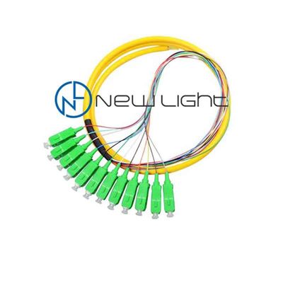 buy 2m LC UPC Simplex OS2 Yellow Fiber Optic Pigtail with 0.9mm Diameter Low Insertion Loss and High Return Loss online manufacture