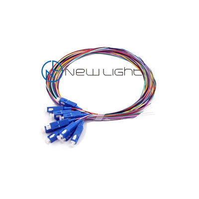 buy 10G Speed 12 Core Loose Buffer Multimode Fiber Optic Pigtail with LC ST SC Connectors online manufacture