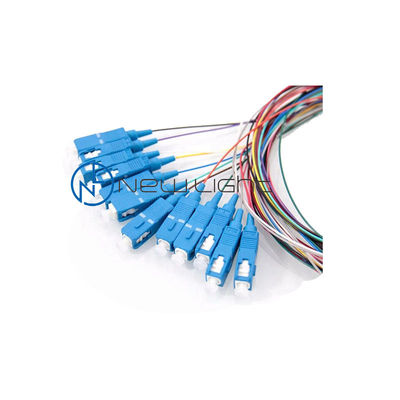 buy LSZH 12 Color 1m Fiber Optic Pigtail with SC E2000 FC ST Connectors and Low Insertion Loss online manufacture