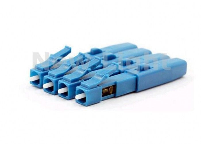 Blue Fiber Optic Connectors Embedded Type FTTH Single Mode Fiber LC Connector