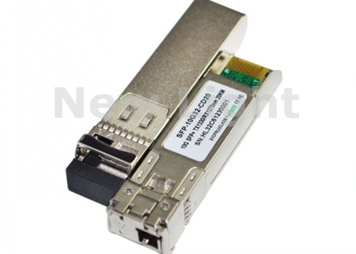 Single Fiber Channel 10G Fiber Optic Transceiver / SFP LC Transceiver