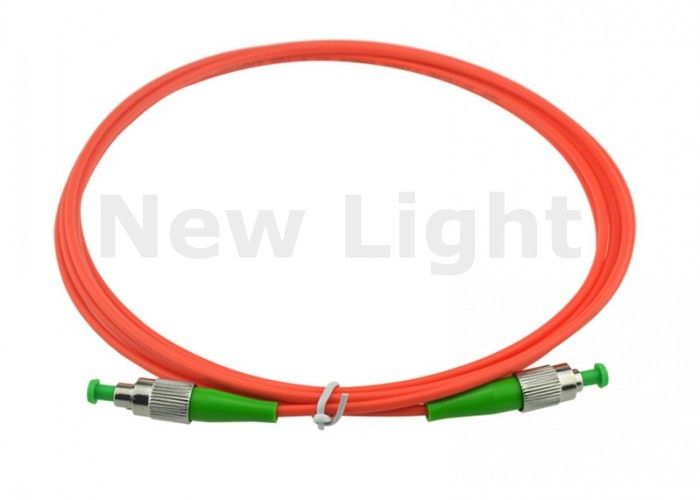 Simplex Multimode Fiber Optic Cable , Red Color FC FC Patch Cord 3m For Multimedia