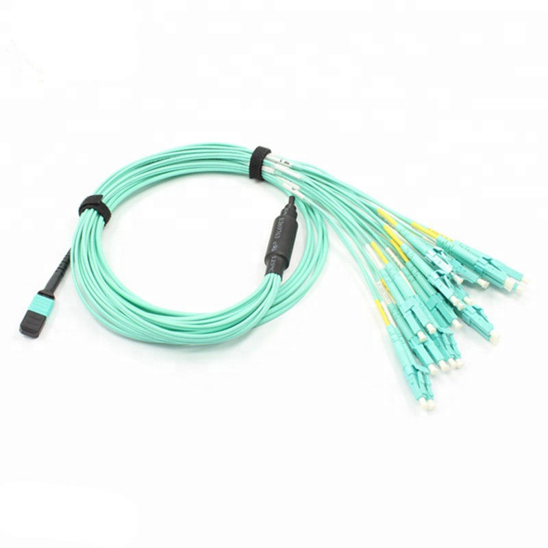 8 Core MTP Fanout Cable 10 M Length  Single / Multi Mode For Data Communication