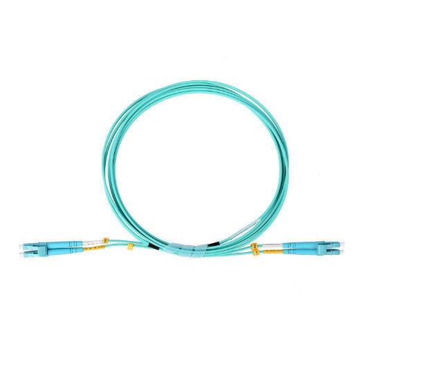 5M 2.0mm Duplex LC Aqua Cable Multi Mode 50/125 Optical Fiber Patch Cord