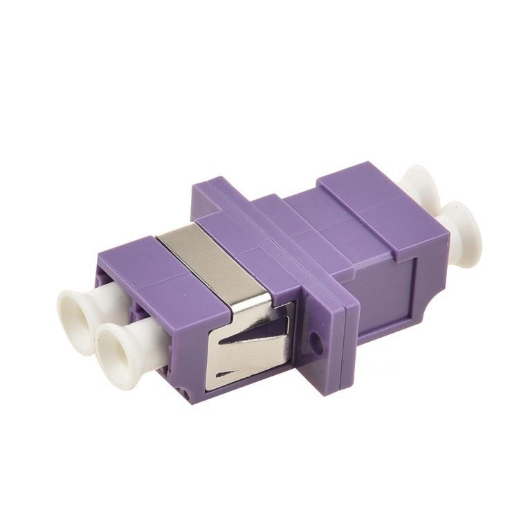 Multimode Fiber Optic Connector Adapters Two Core OM4 Common Type With Purple Color
