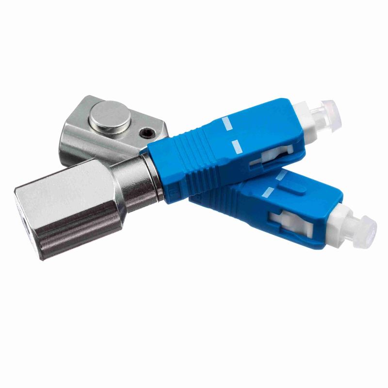 Bare Fiber Optic Adapter SC Connector Fiber Optic Couplers Metal Material UPC