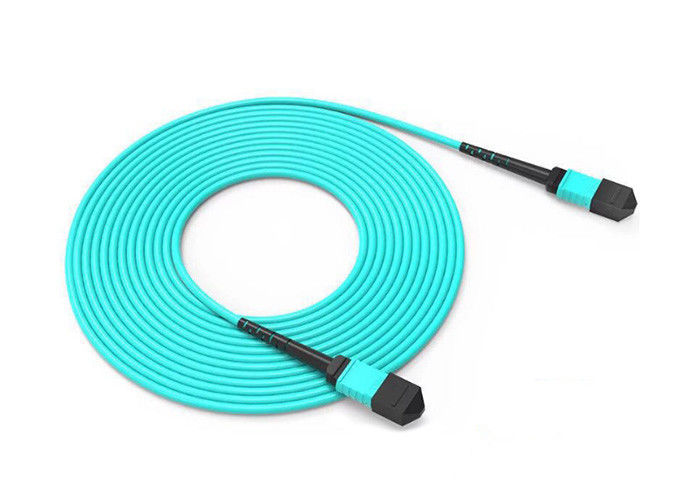 MPO / MTP Male Or Female Trunk Cable , OM3 / OM4 Patch Cord 8 / 12 / 24 Fiber