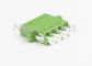 LC APC 4 Port Fiber Optic Coupler / LC TO LC Fiber Adapter With Standard Flange