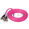 SC - SC multi mode optical fiber patch cord duplex  red / black boot OM4 50/125