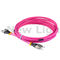 SC - SC multi mode optical fiber patch cord duplex  red / black boot OM4 50/125
