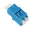 Plastic Material Single Mode Fiber Adapter , Blue LC Fiber Adapter For FTTH
