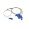 1 X 8 SC PC Fiber Optic Cable Splitter , FBT Optical Cable Coupler FTTH  / CATV