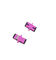 OM4 Rose Pink Fiber Optic Adapter , SC Simplex Adapter For FTTH / CATV Internet