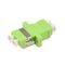 Plastic Fiber Optic Adapter LC To LC MM OM5 Green Color With Ceramic Sleeve