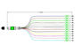 0.9mm 12 Fiber Fan Out Optic Patch Cord / Simple Module MPO APC Male TO SC APC