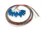 Custom Fiber Optic Pigtail SC / E2000 / FC / ST Connector 0.9mm 12 Colors Cable