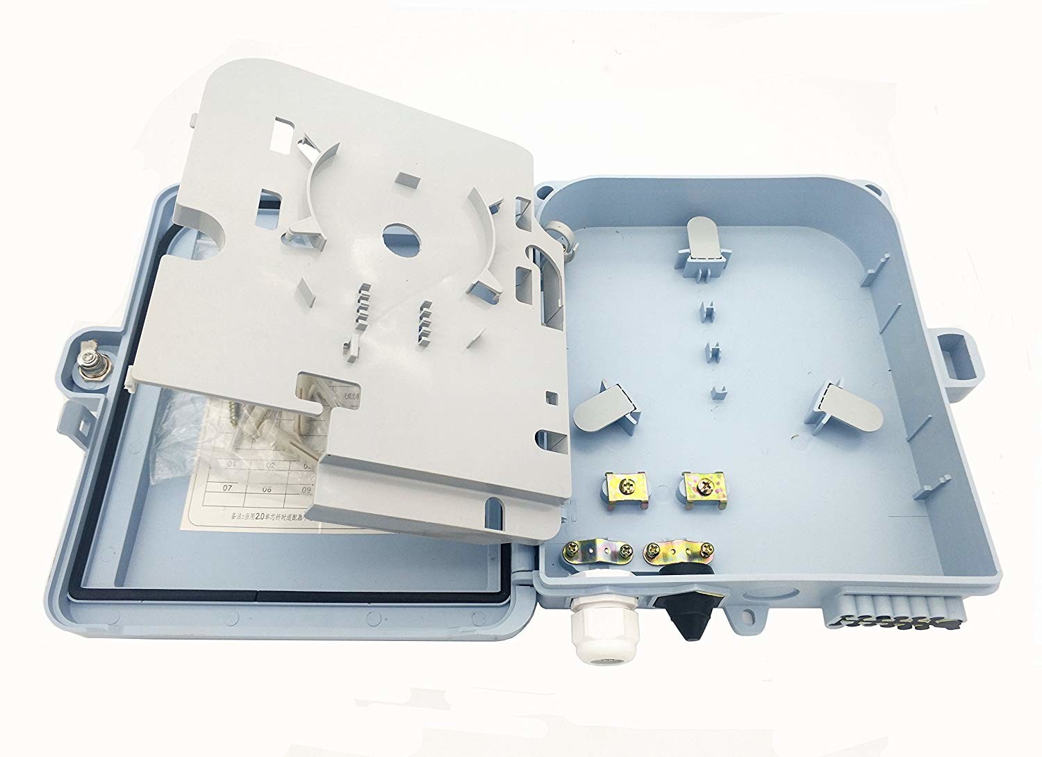 Hard Waterproof Outdoor Fiber optic terminal box PLC Splitter 1*8 SC//UPC Screws