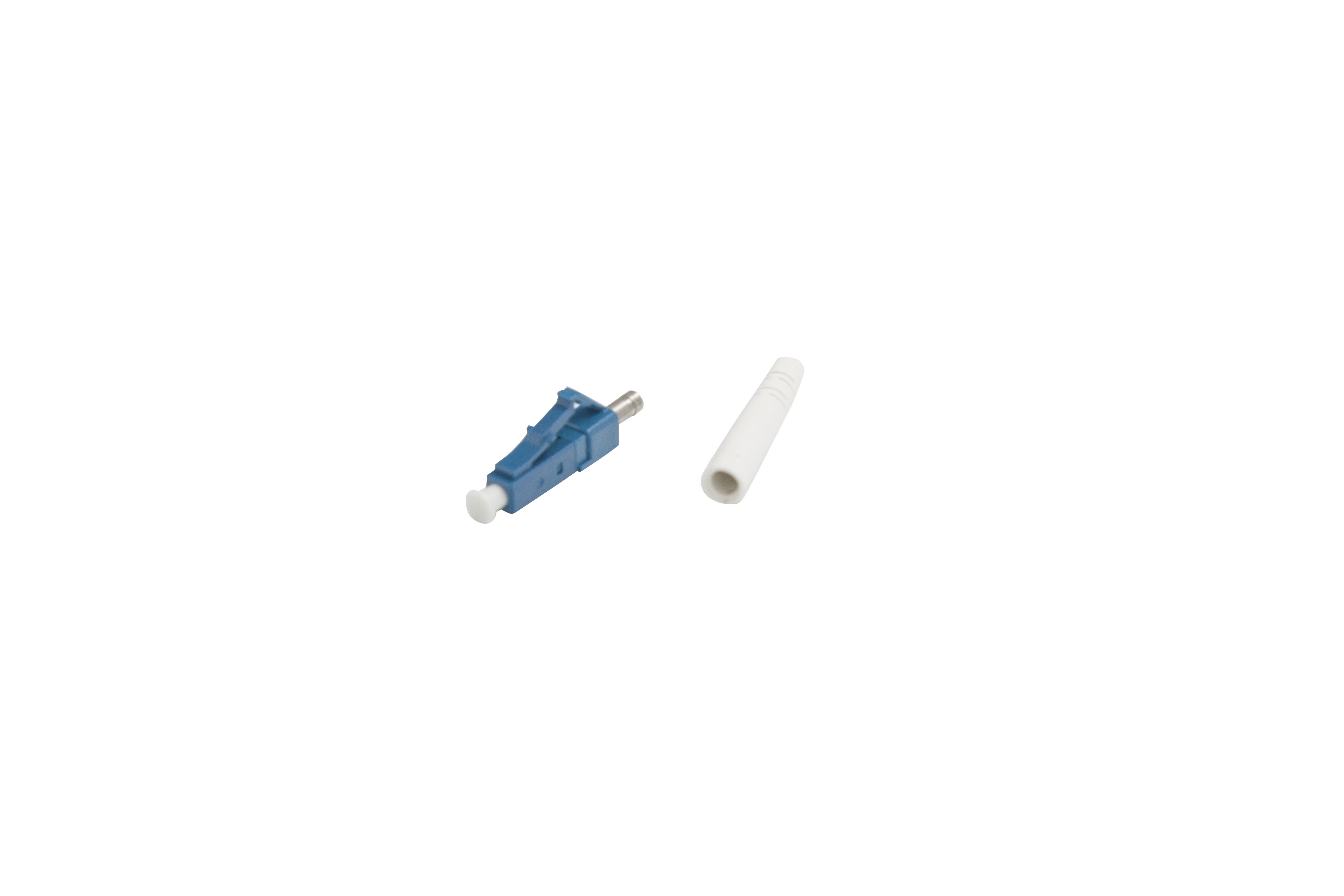 2.0mm Single Mode Fiber LC Connector Simplex Blue Color 0.3dB Insertion Loss