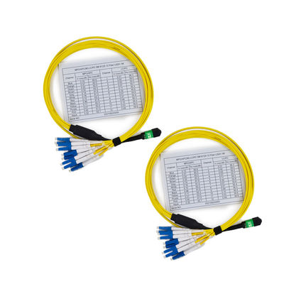 Low Insertion Loss 3.0mm Diameter 12 Fiber MTP to LC Pre-Terminated Cable with Loose Tube