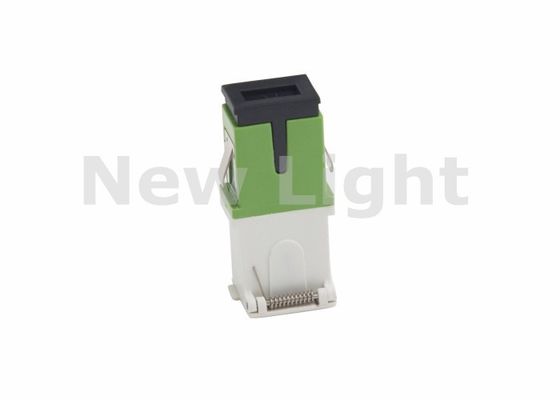 SC Simplex Fiber Optic Adapter with Hinged Dust Cover for FTTH Applications Featuring High Precision
