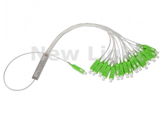 1x16 ABS Black Box Fiber Optic Splitter with 3.0mm Input Cable for FTTX and FTTH Applications