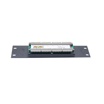 Black Metal Pre Terminated RJ45 Patch Panel with 1U 2U Height and Cable Management for Ethernet Networks
