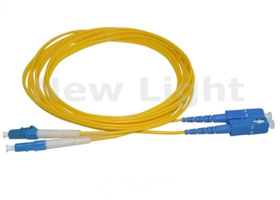 Single Mode Duplex Fiber Optic Patch Cord with 2.0mm Diameter and 3 Meter Length for CATV and FTTH Applications
