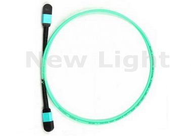 1M 12 Core MTP TO MTP Cable , OM3 Multimode Fiber Optic Patch Cord Cable