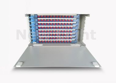 FTTX / FTTH Fiber Optic Distribution Frame 19 Inch 96 Port Fiber Patch Panel