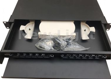 19 Inch Pull Type Fiber Optic Distribution Frame 12 Port Rack Mount Fiber Patch Panel