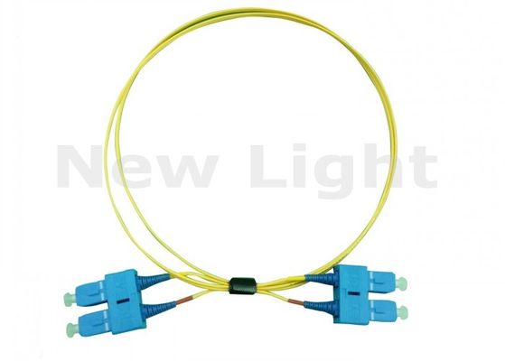 SC-SC Fiber Optic Jumper Cable with 1.2mm Diameter Duplex Fiber Type for Data Test Equipment
