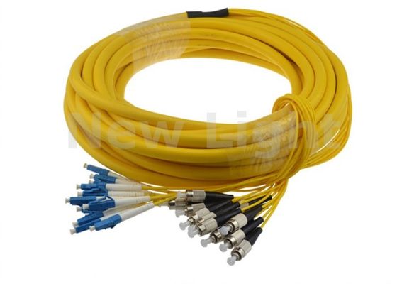 Indoor 12 Core Single Mode Fiber Optic Patch Cord with LC FC Connector and Good Durability for FTTH Applications
