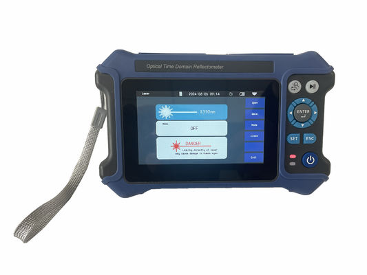 Handheld OTDR Fiber Optic Tester with 1310/1550nm Wavelength 100KM Test Distance and Touch Screen