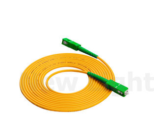 SC / APC Optic Fiber Patch Cord simplex  single mode 3.0 diameter green connector