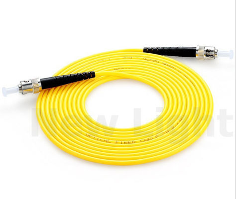 ST/UPC Single Mode Optical Fiber Patch Cord with 2.0mm Diameter Yellow PVC/LSZH Fiber Patch Cable