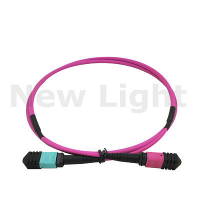 1m OM4 Multi Mode MPO MTP Cable with Male/Female Connector and Low Insertion Loss for High-Speed Data Transmission