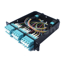 1U Distribution Box MPO Cassette Module Male - LC 24 Cores Aluminum Material