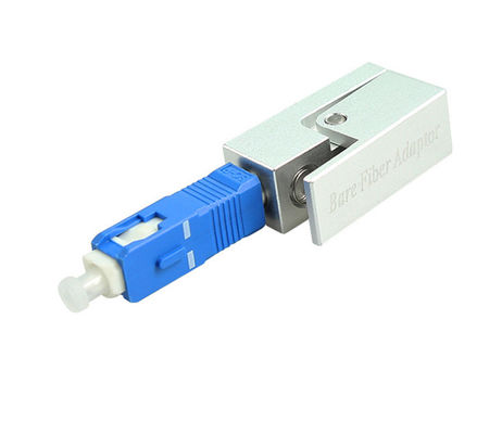 SC Bare Fiber Optic Adapter with Low Insertion Loss ≤0.20dB, High Precision Alignment, and Nickel Plated Brass Body