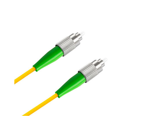 FC APC Yellow Single Mode Optical Fiber Patch Cord with 3.0mm Cable Diameter and Simplex Core