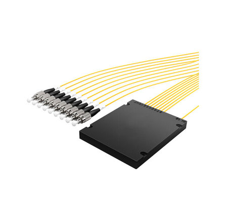 CE Certified Single Mode Fiber Optic Splitter 1x16 with SC APC Connector for Telecommunication Systems