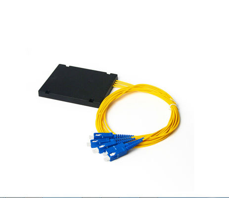 SC Connector PLC Fiber Optic Splitter Single Mode with 1260-1650 Operating Wave for Optical Networks